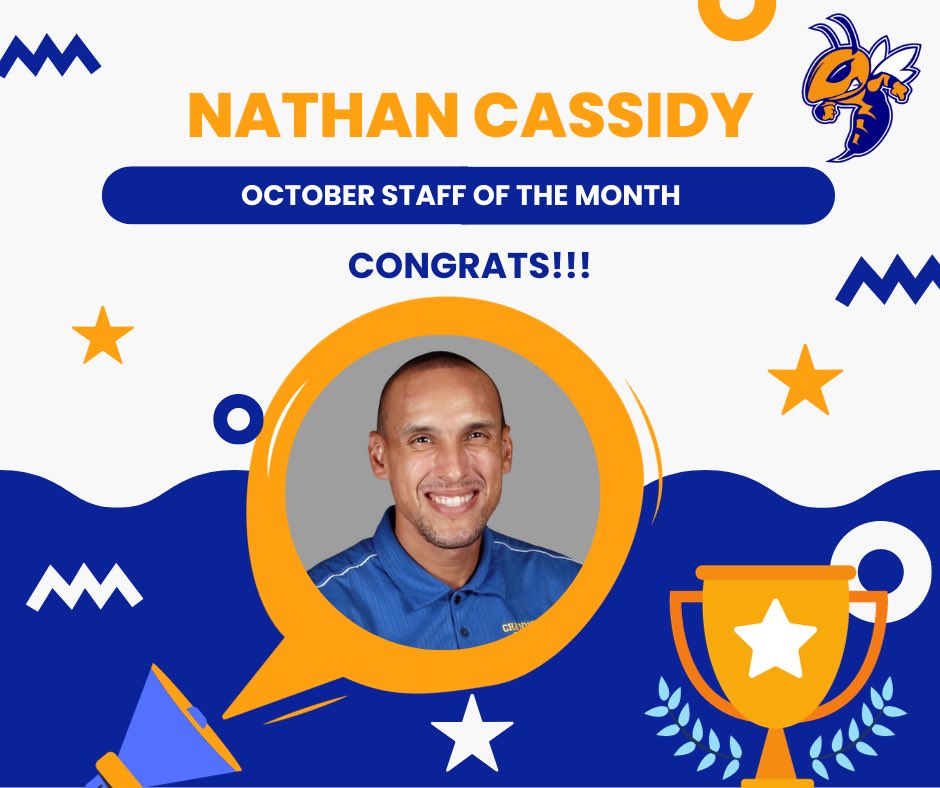Mr. Cassidy, October Staff of the Month
