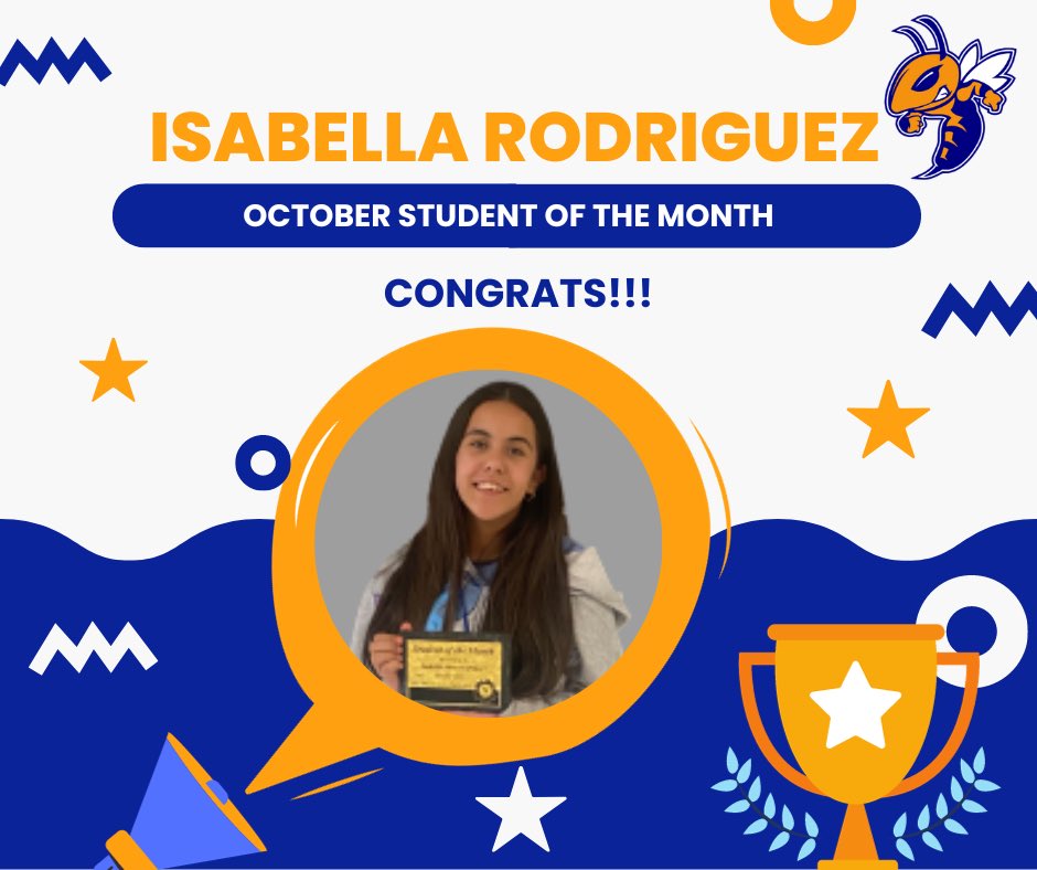 Isabella Rodriguez, October Student of the Month