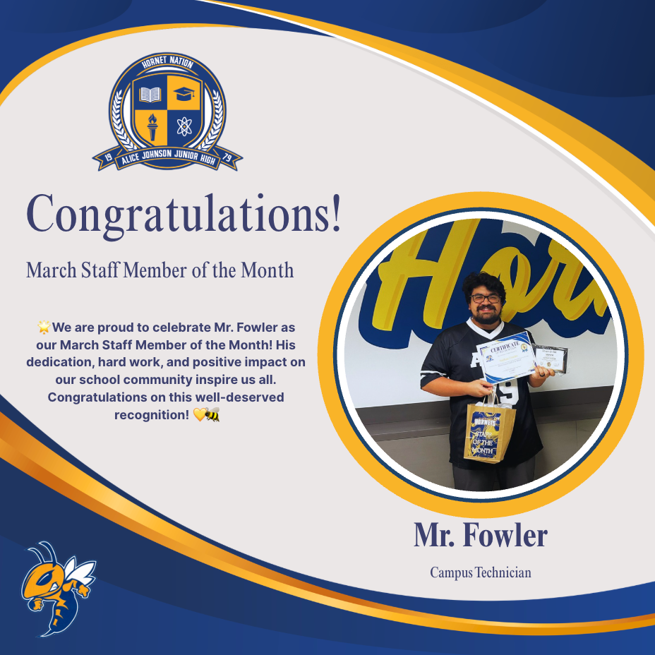 Fowler- March Staff of the Month