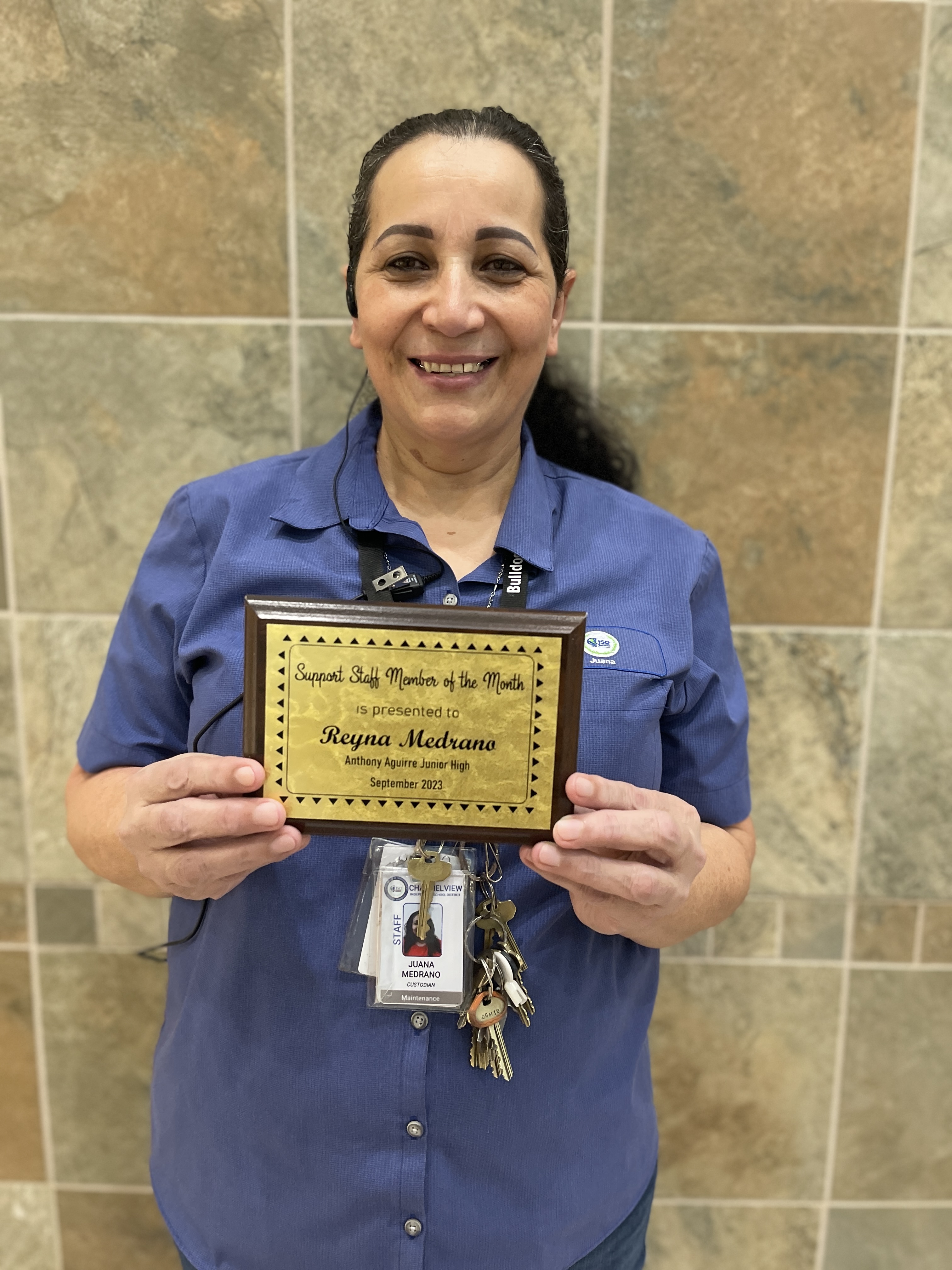 Ms. Medrano - September Staff Member of the Month