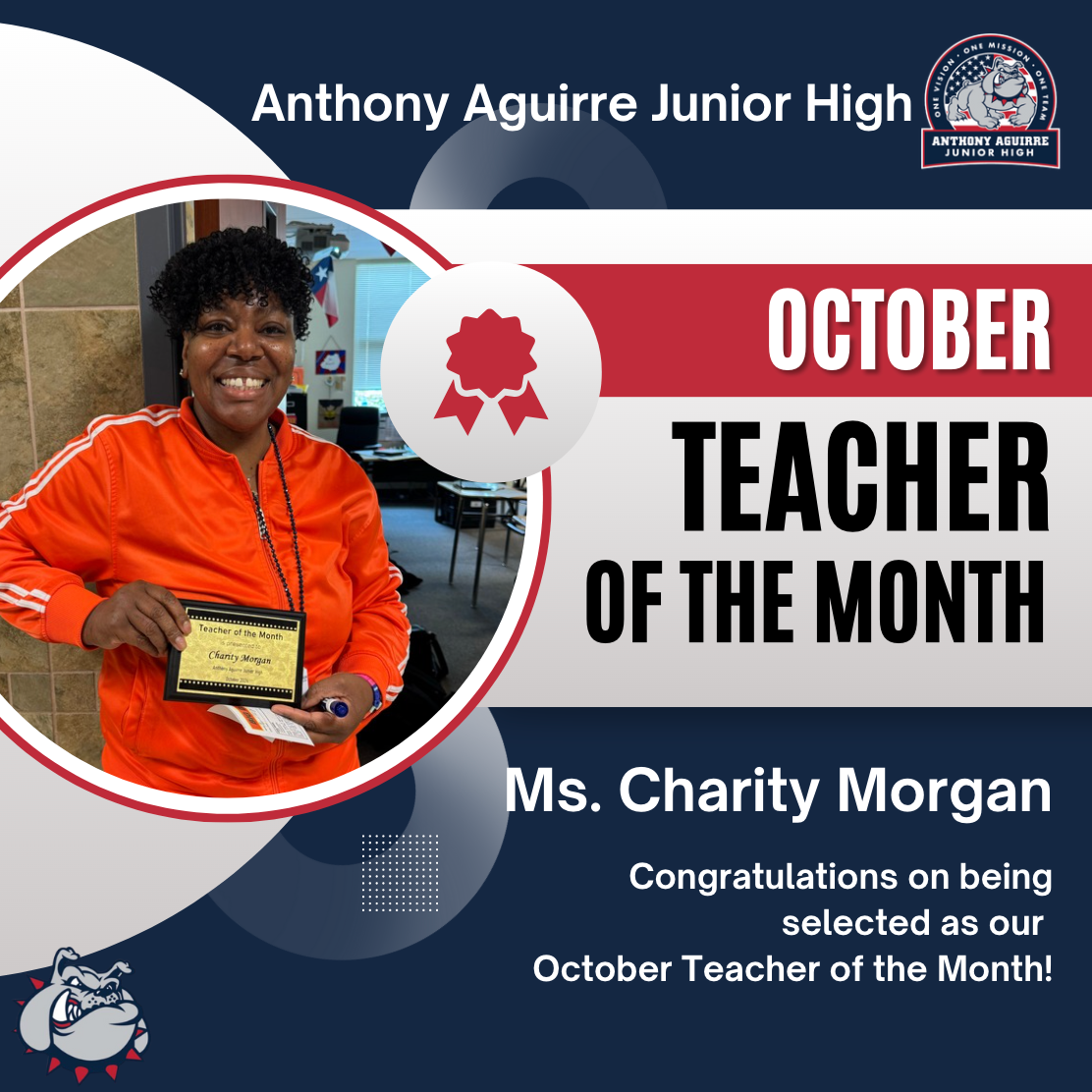 Ms. Charity Morgan, October Teacher of the Month