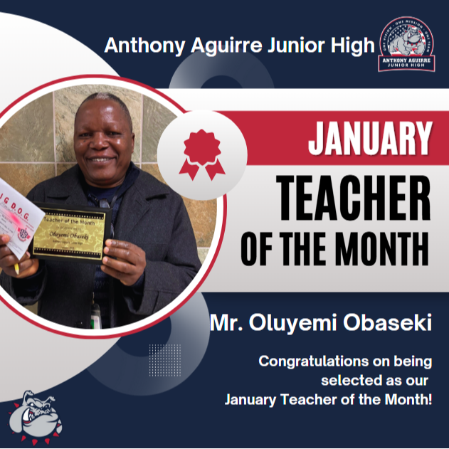 Congratulations on being selected as our December Teacher of the Month!