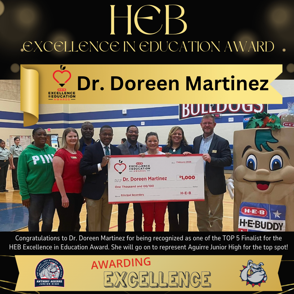 HEB Excellence in education award