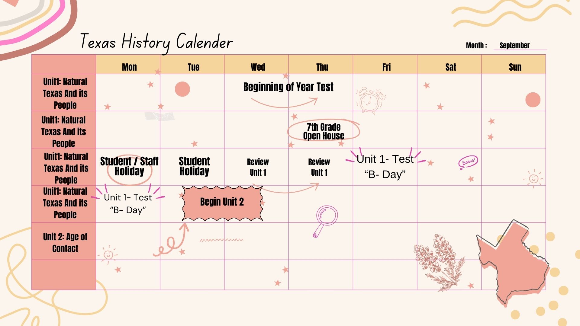September calendar