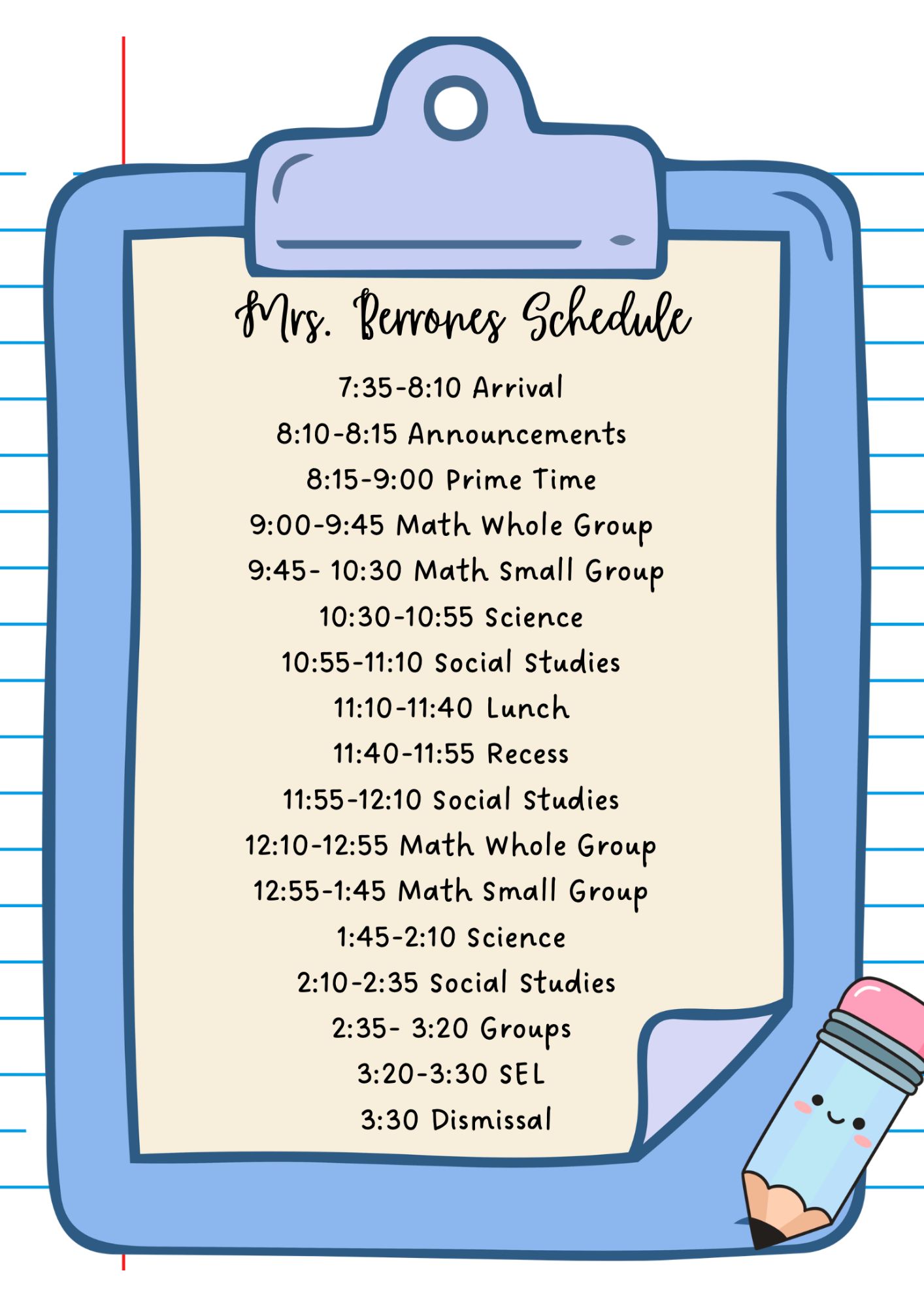 schedule