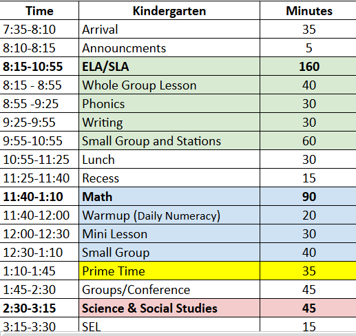 schedule