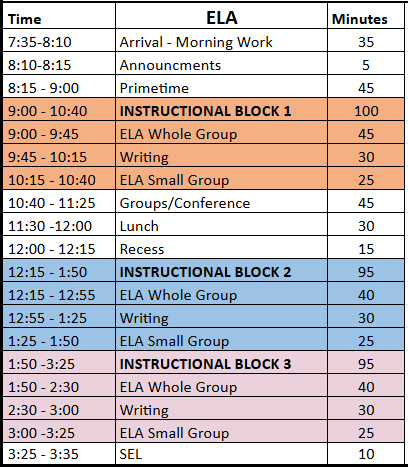 schedule