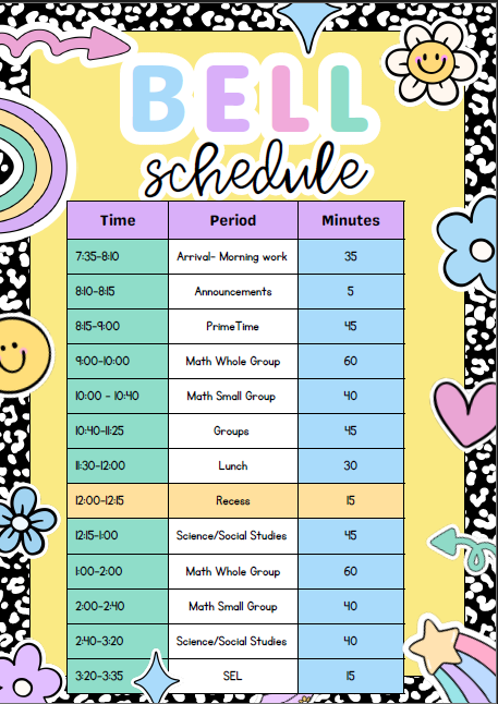 Schedule