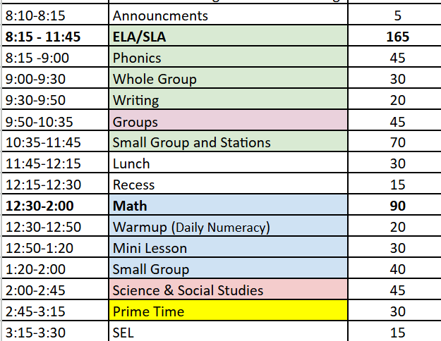 schedule 