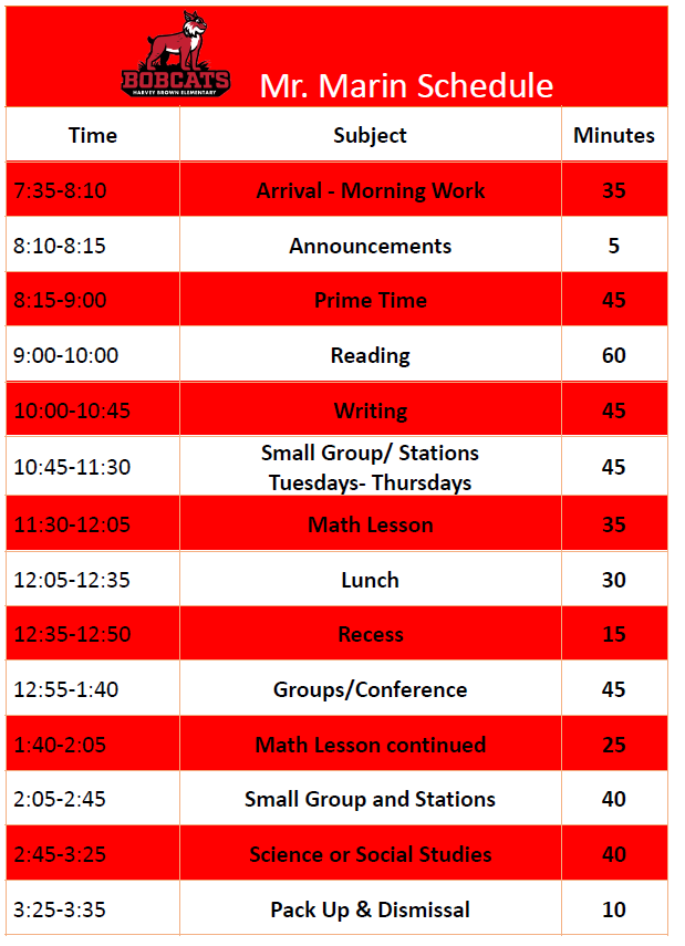 schedule