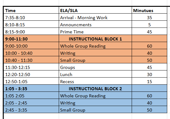 schedule