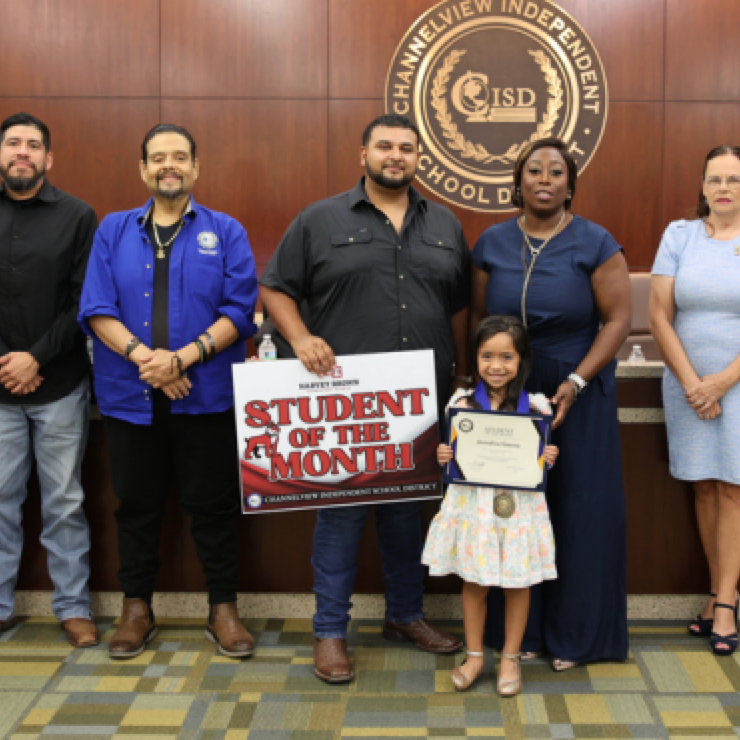 Student of the month board meeting picture