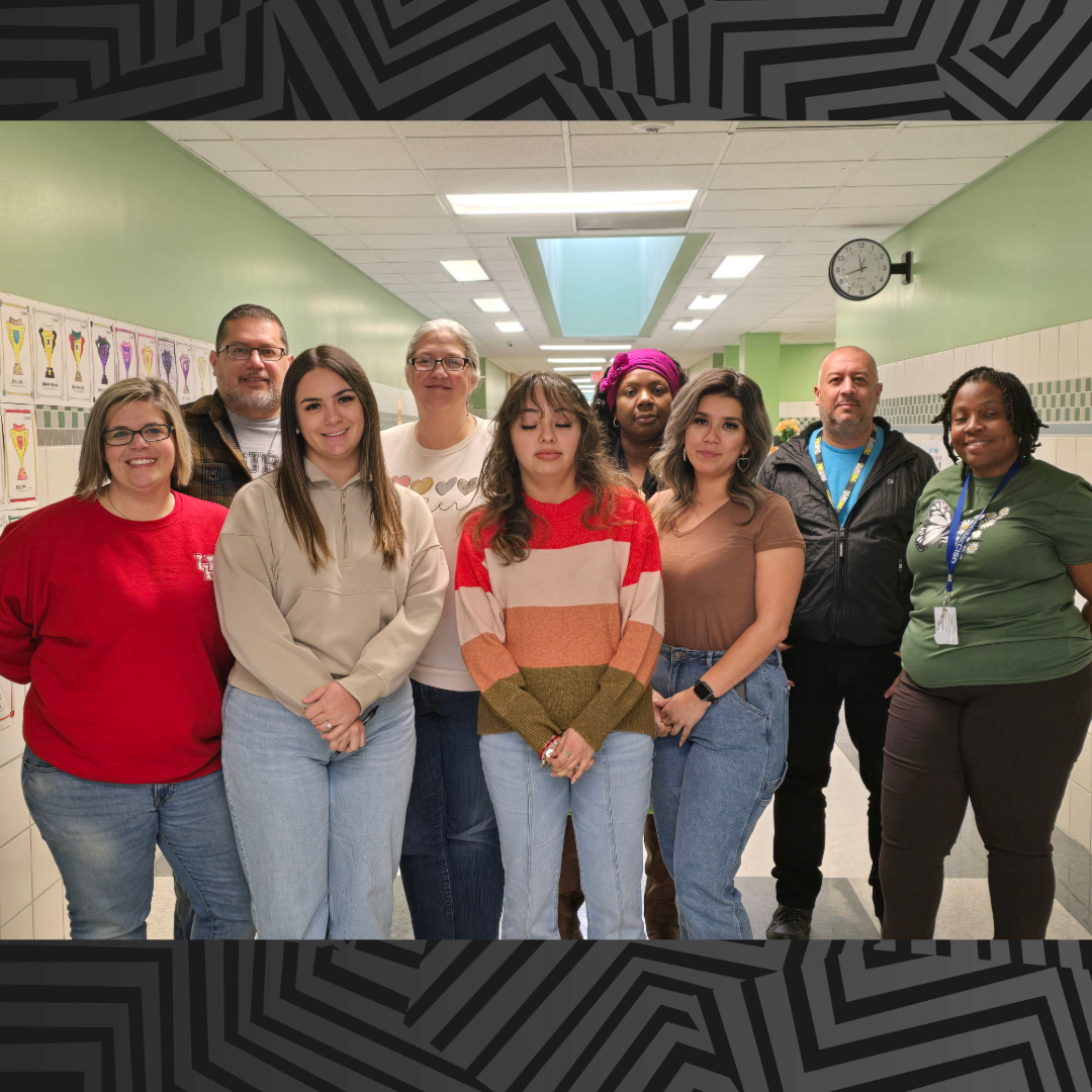 4th grade teachers from Hamblen Elementary  assemble in the hall for a team photo