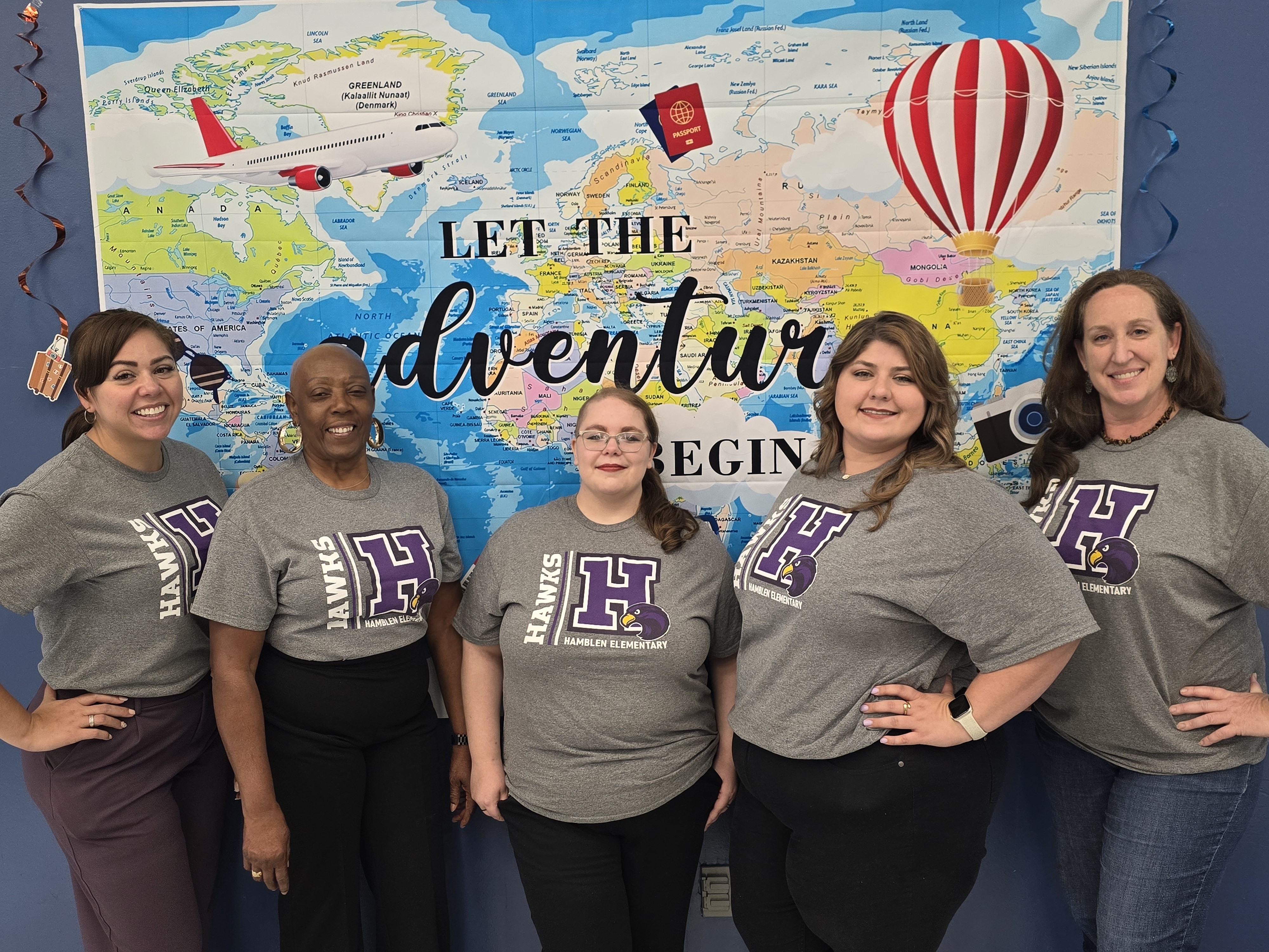 Inclusion/Resource Team, from left to right: Ms. L. Montemayor, Ms. G. Samuel, Ms. R. Myers, Ms. C. Hargrave, Ms. D. Payne.