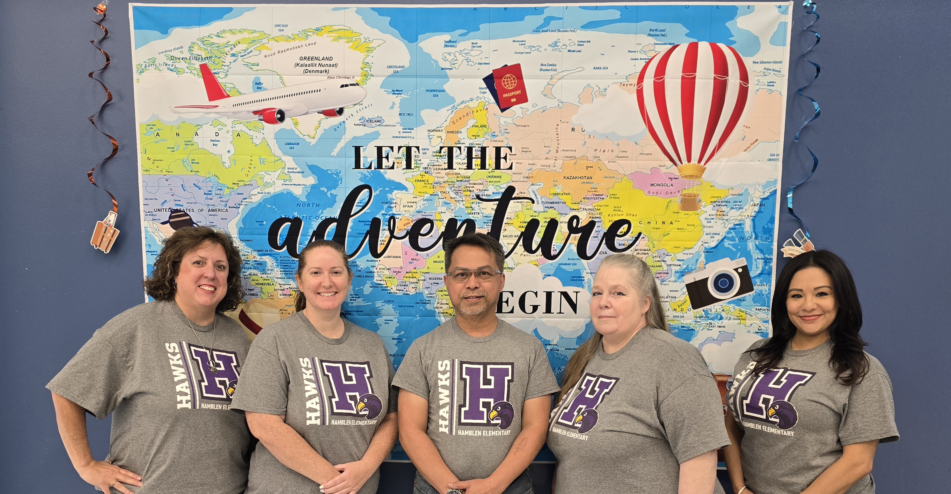 Our Support Team, from left to right: Ms. Roeder, Ms. Gates, Mr. Fontillas, Ms. Myers, Ms. Moreno