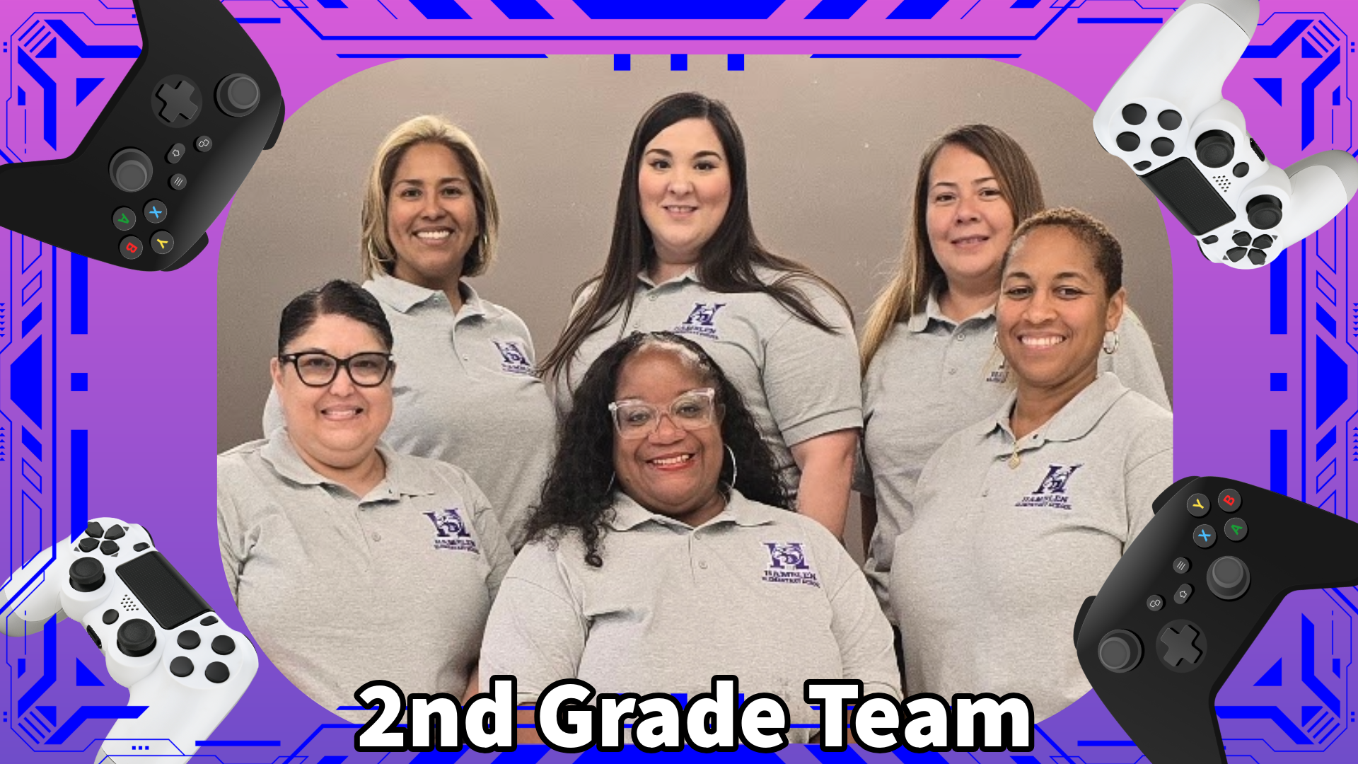 2nd Grade Team ,  Front row--from left to right:  Ms. Reyna,  Ms. Johnson (Team Leader)  Ms. Fenner   Back Row:  Ms. Perales,  Ms. Garza,  Ms. Sierra