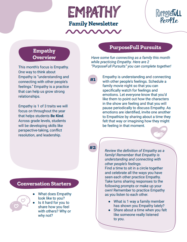 Empathy December Character Trait English