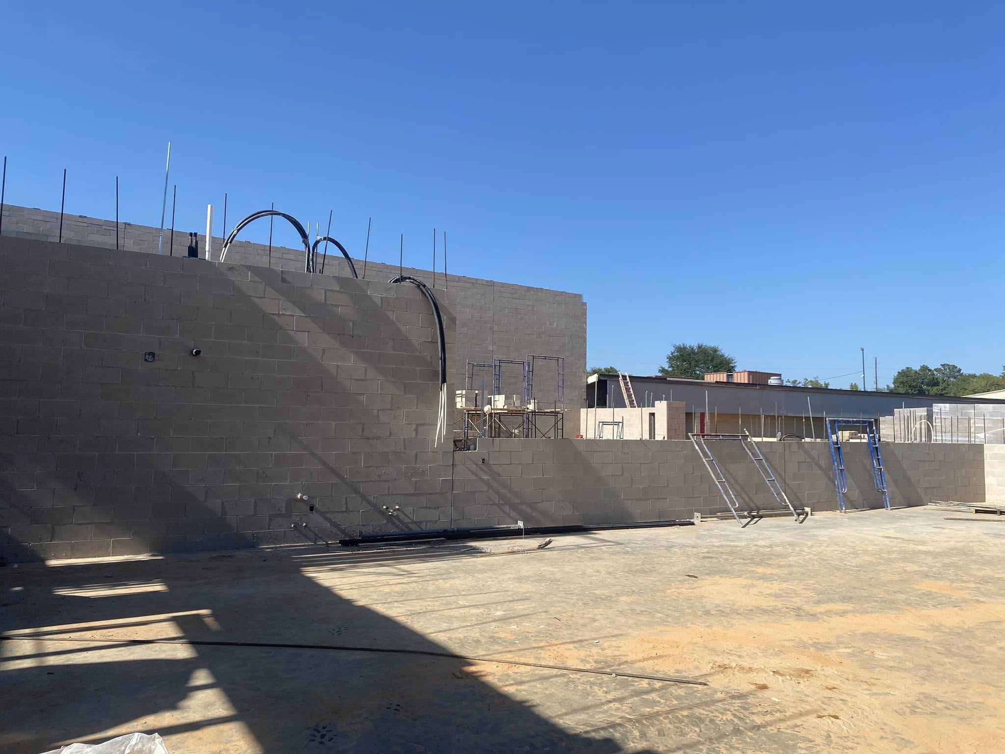 High school cte wing under construction