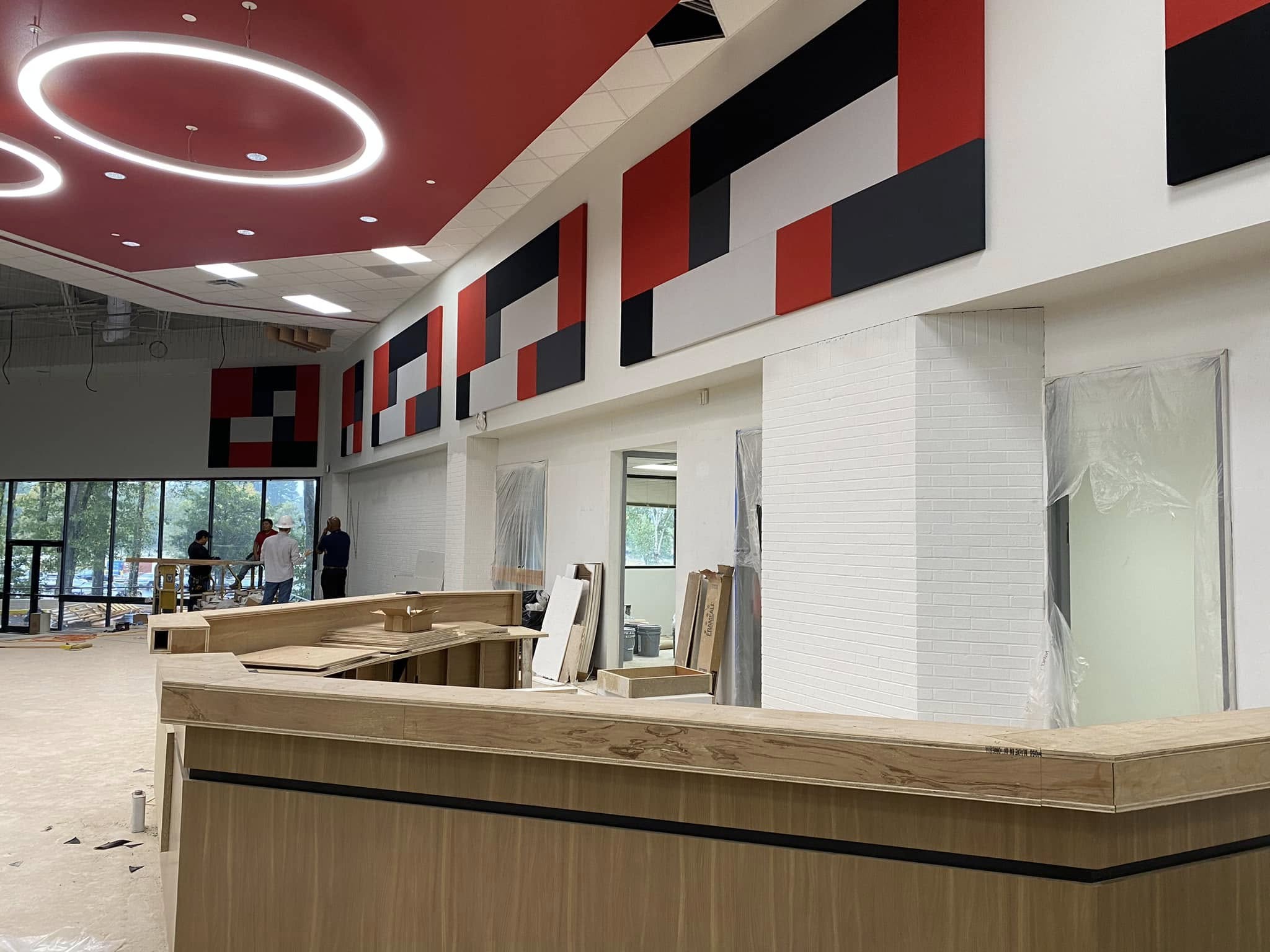 High school library  under construction