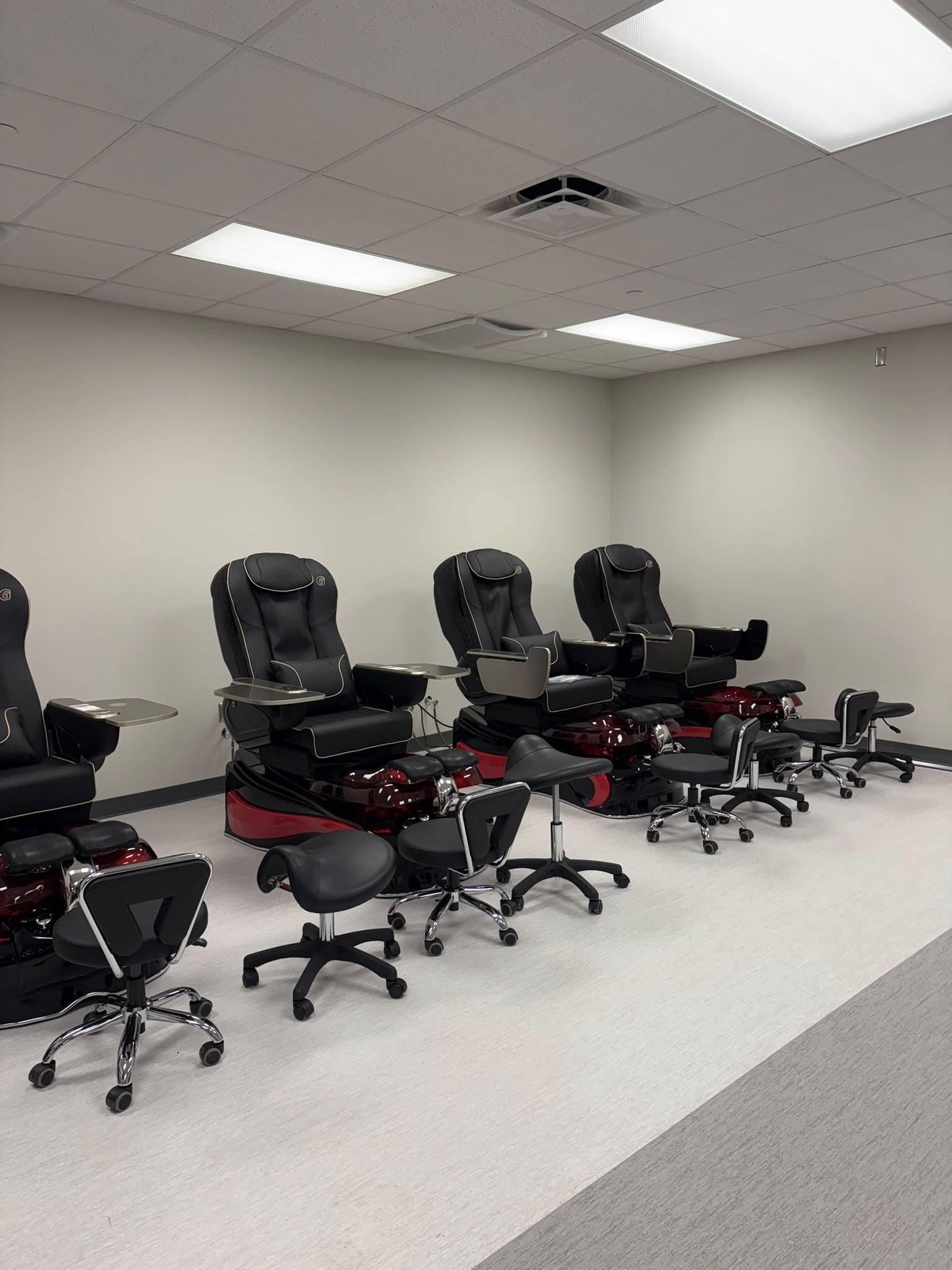 Renovated cosmetology space at Marshall High School