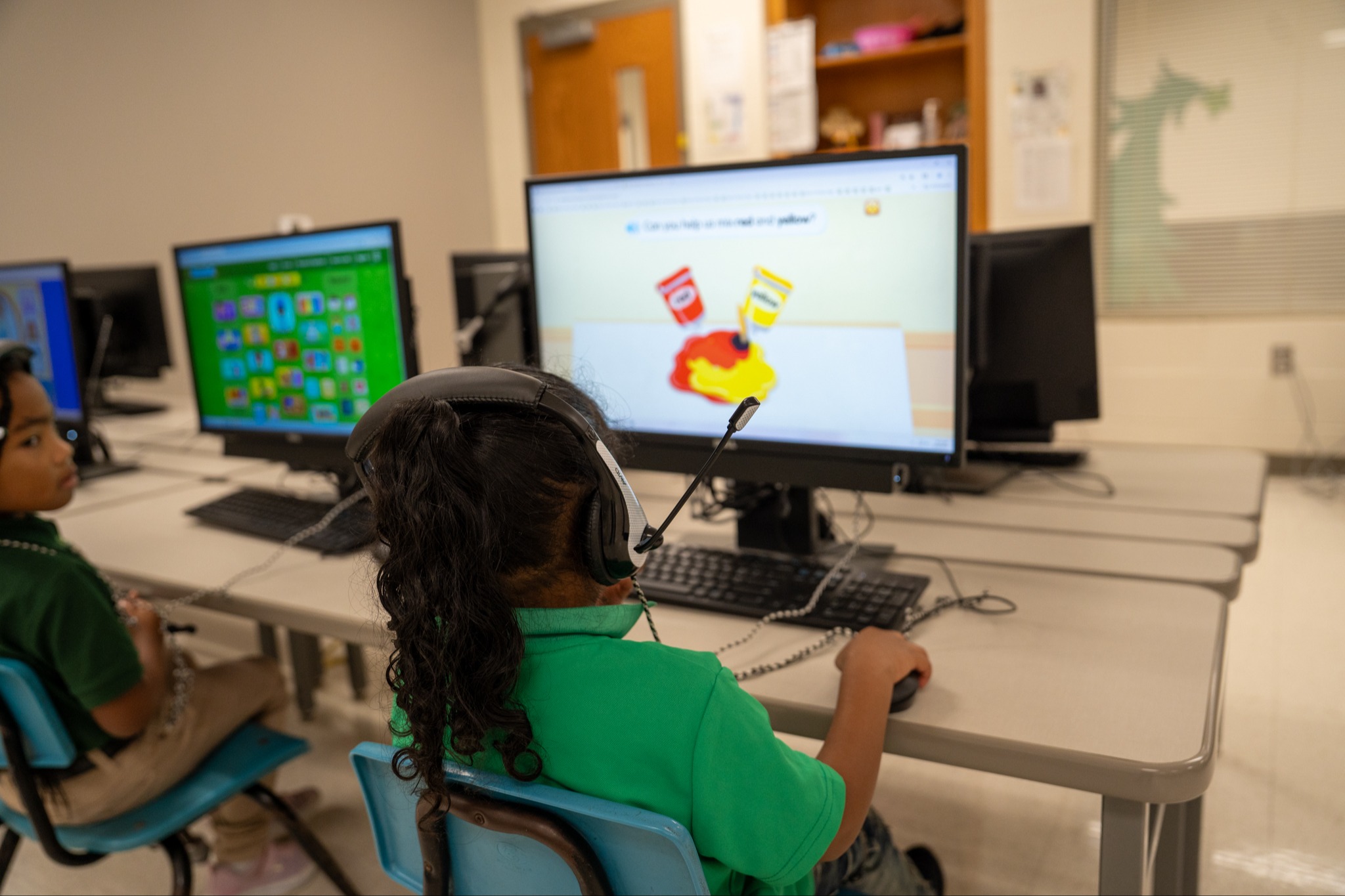 students on computer