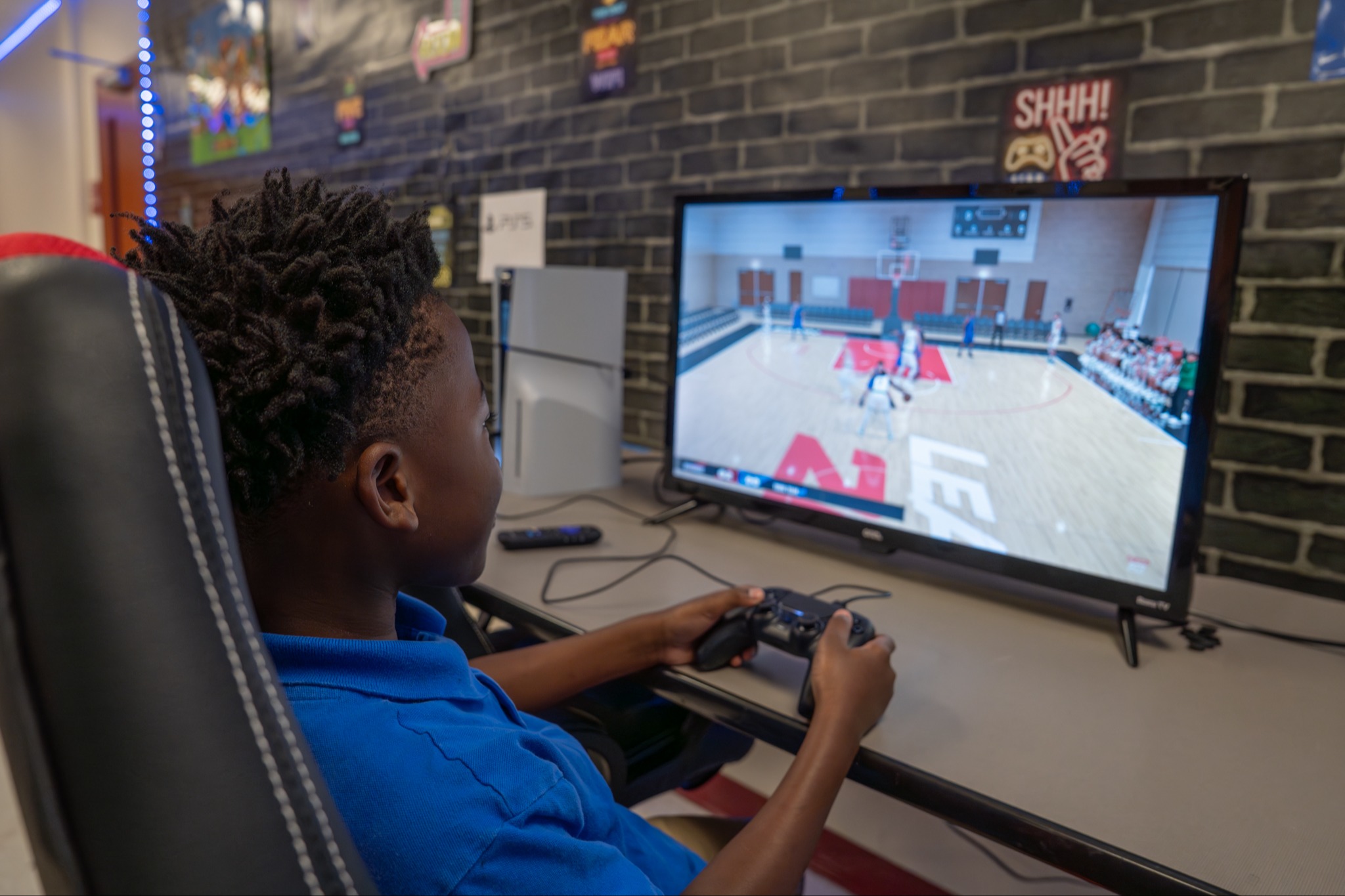 student playing video game as a reward