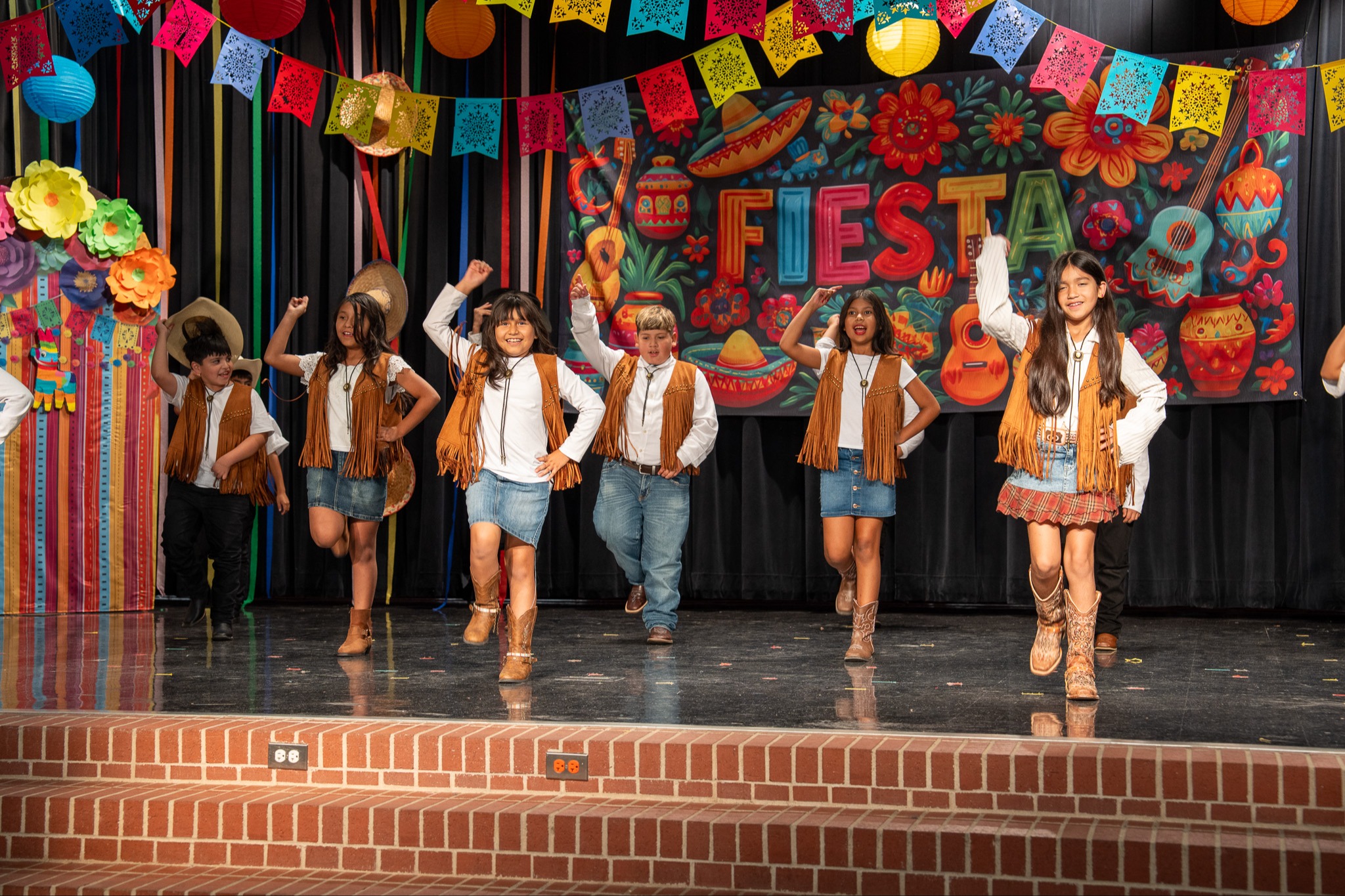 students dancing