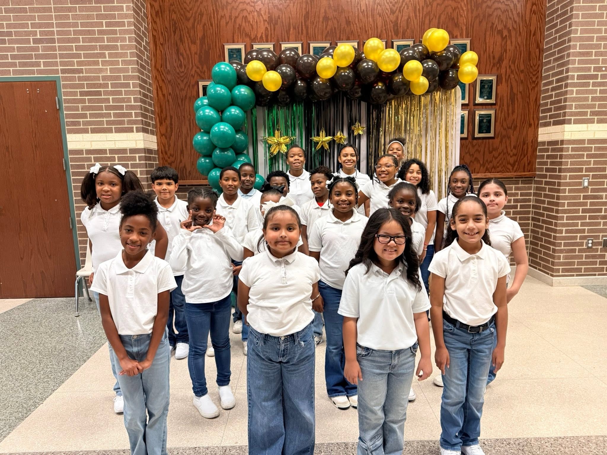 group of students smiling