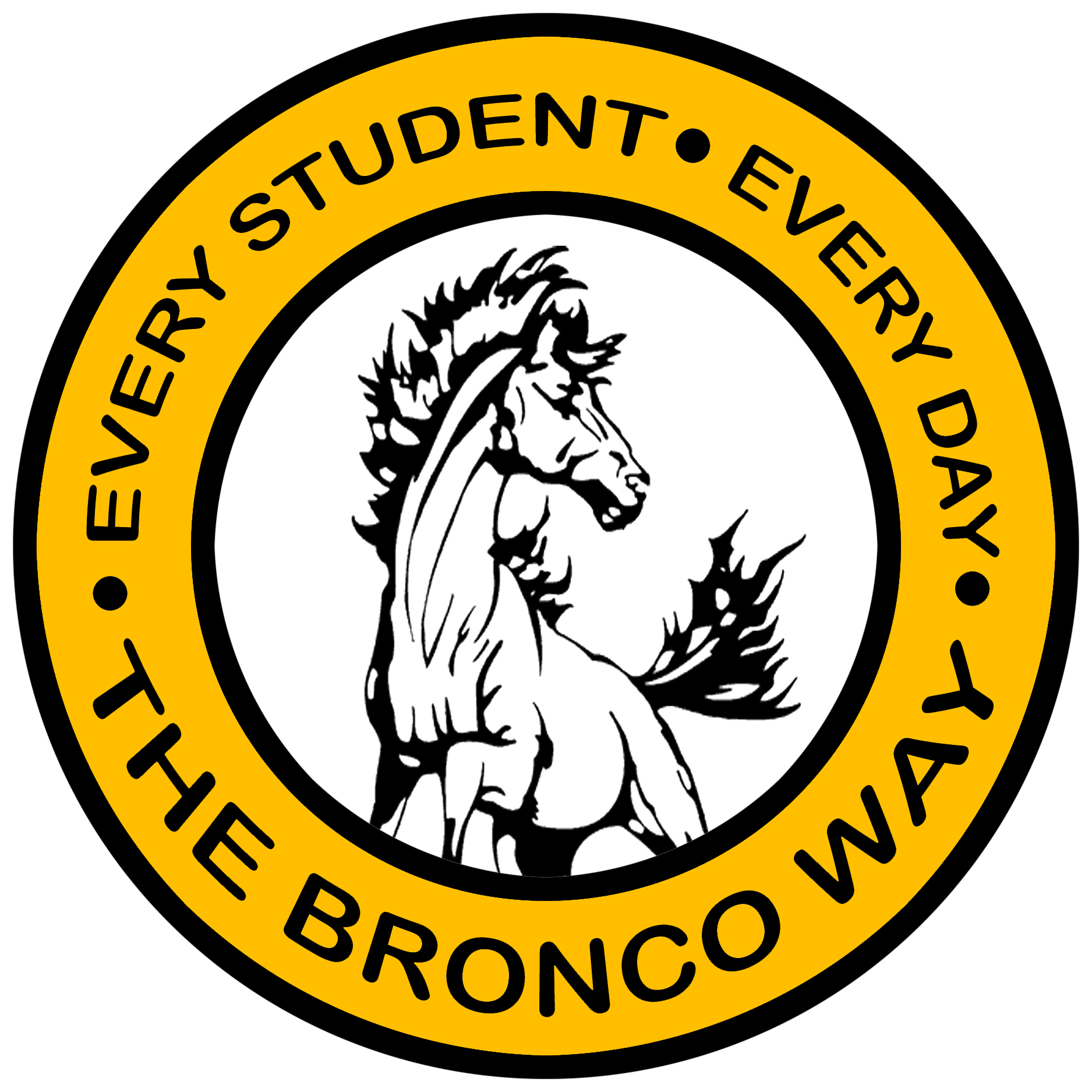 Logo of "Every Student. Every Day. The Bronco Way."
