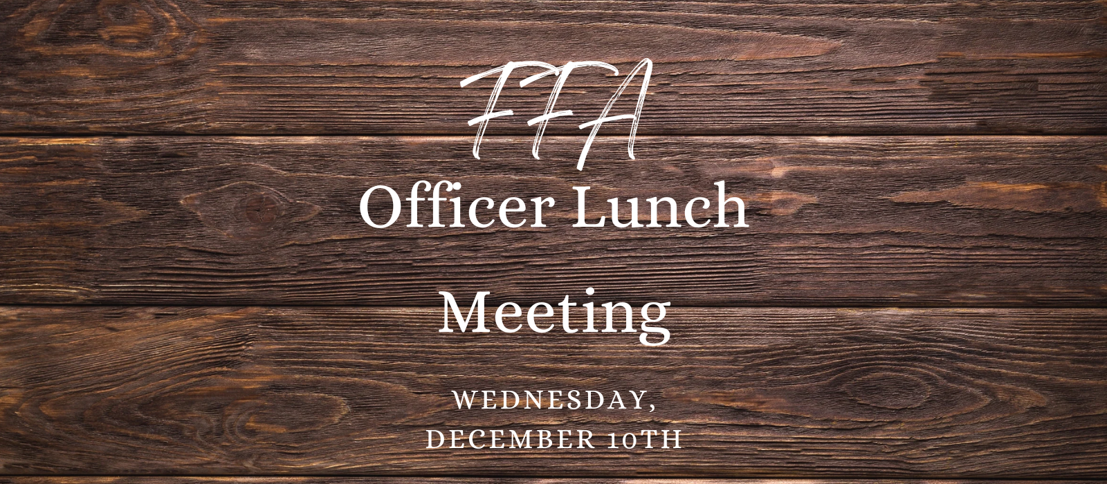 FFA Officer Lunch Meeting