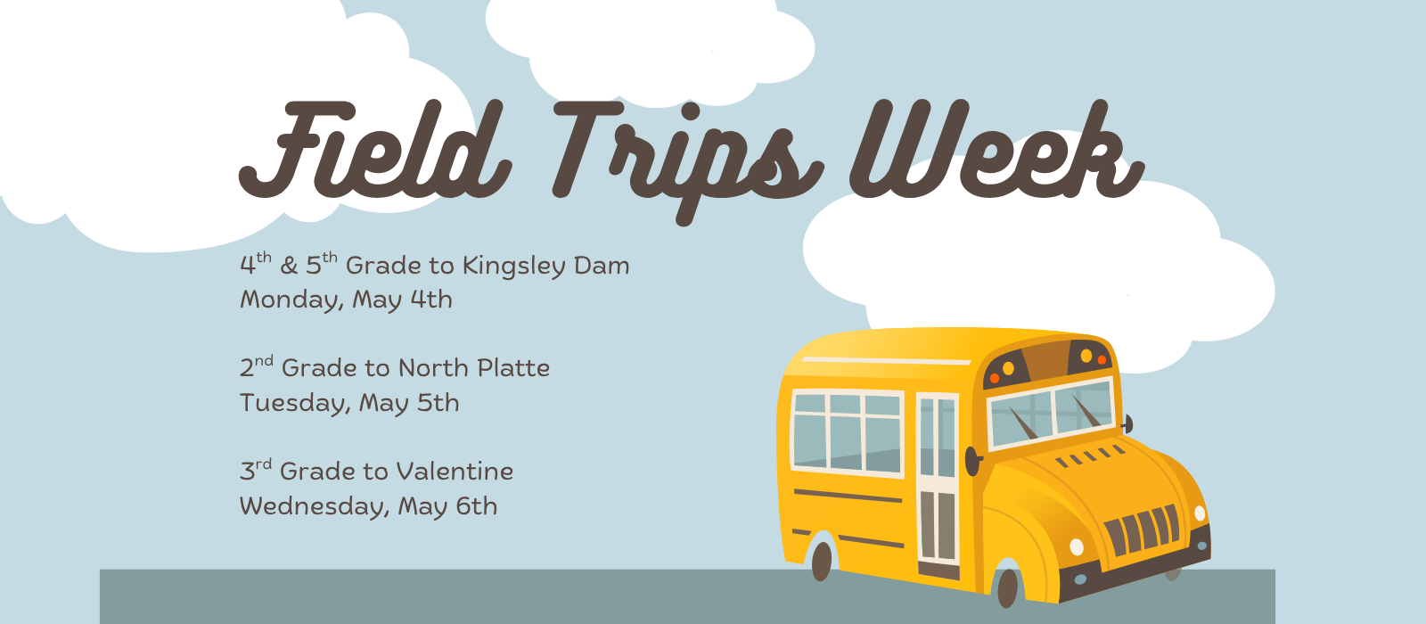 Field Trips this week