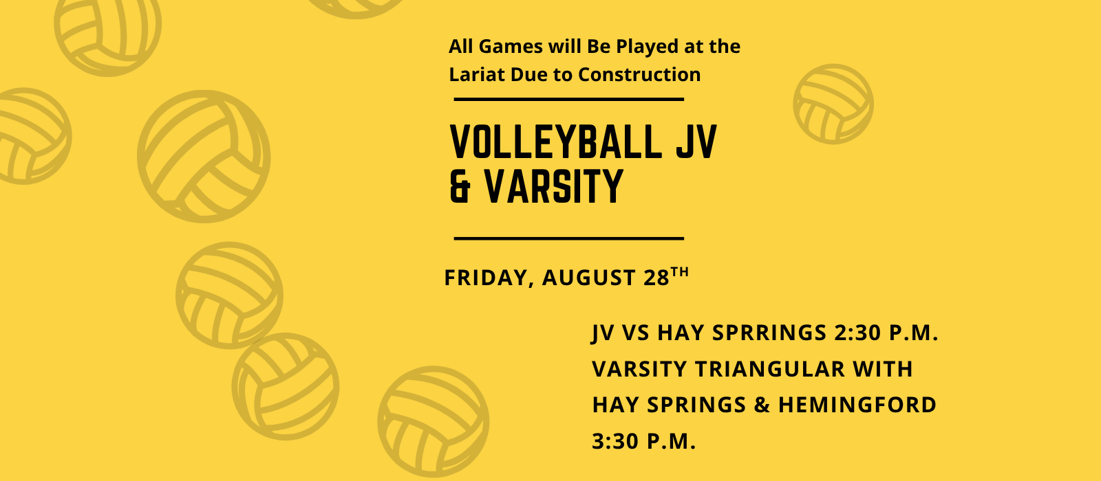 Volleyball Games on Friday at the Lariat