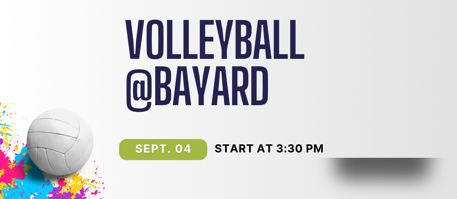 Colorful Minimalist Volleyball at Bayard on Friday