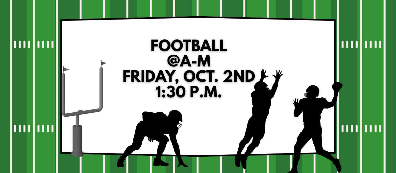 American Football Game Day Players and Field Morning Meeting Slide Presentation in Green 