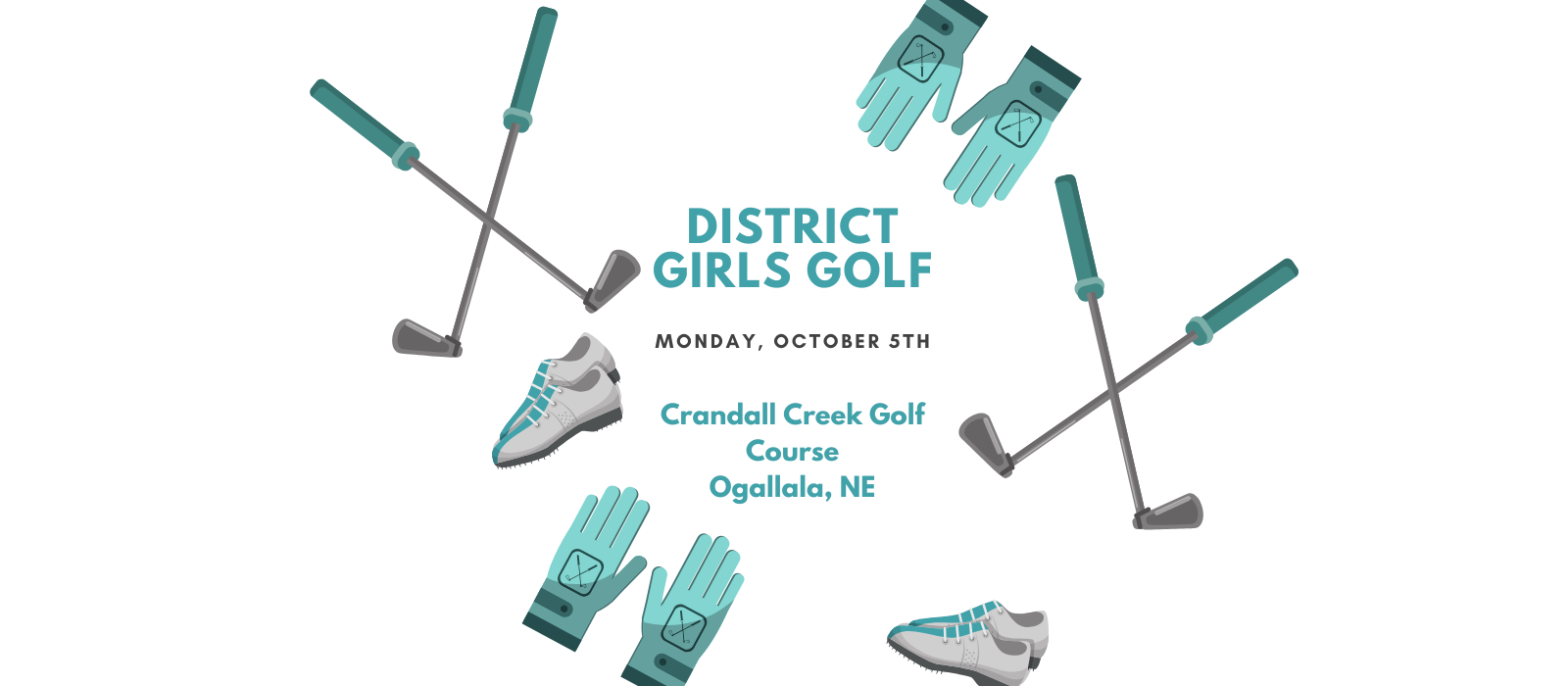 Teal Golf Gear Illustration Golf 