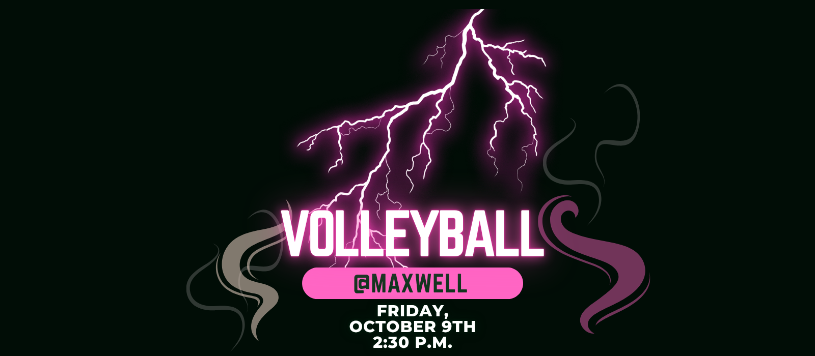 Pink and Black Greyscale Volleyball