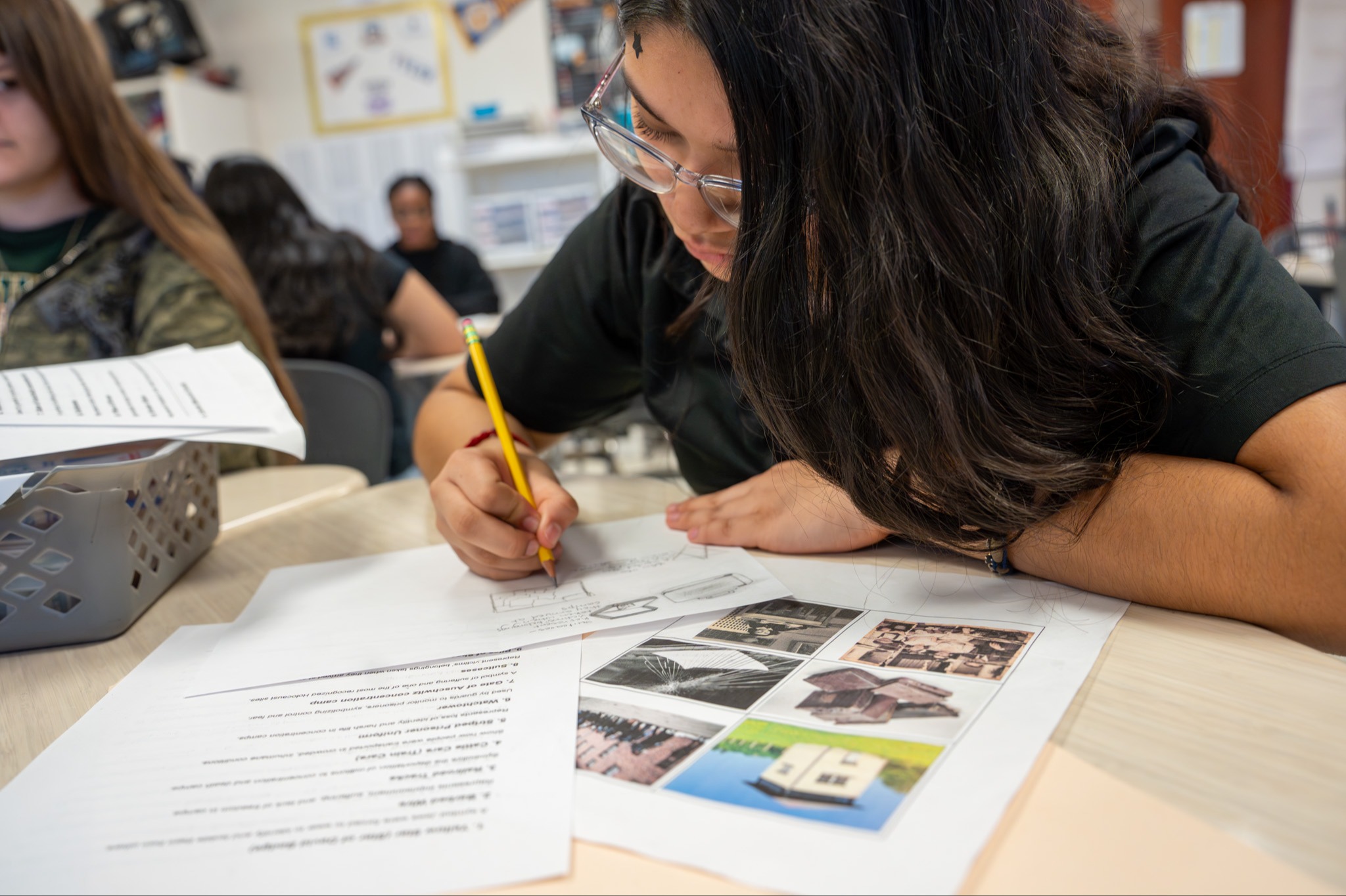 student working