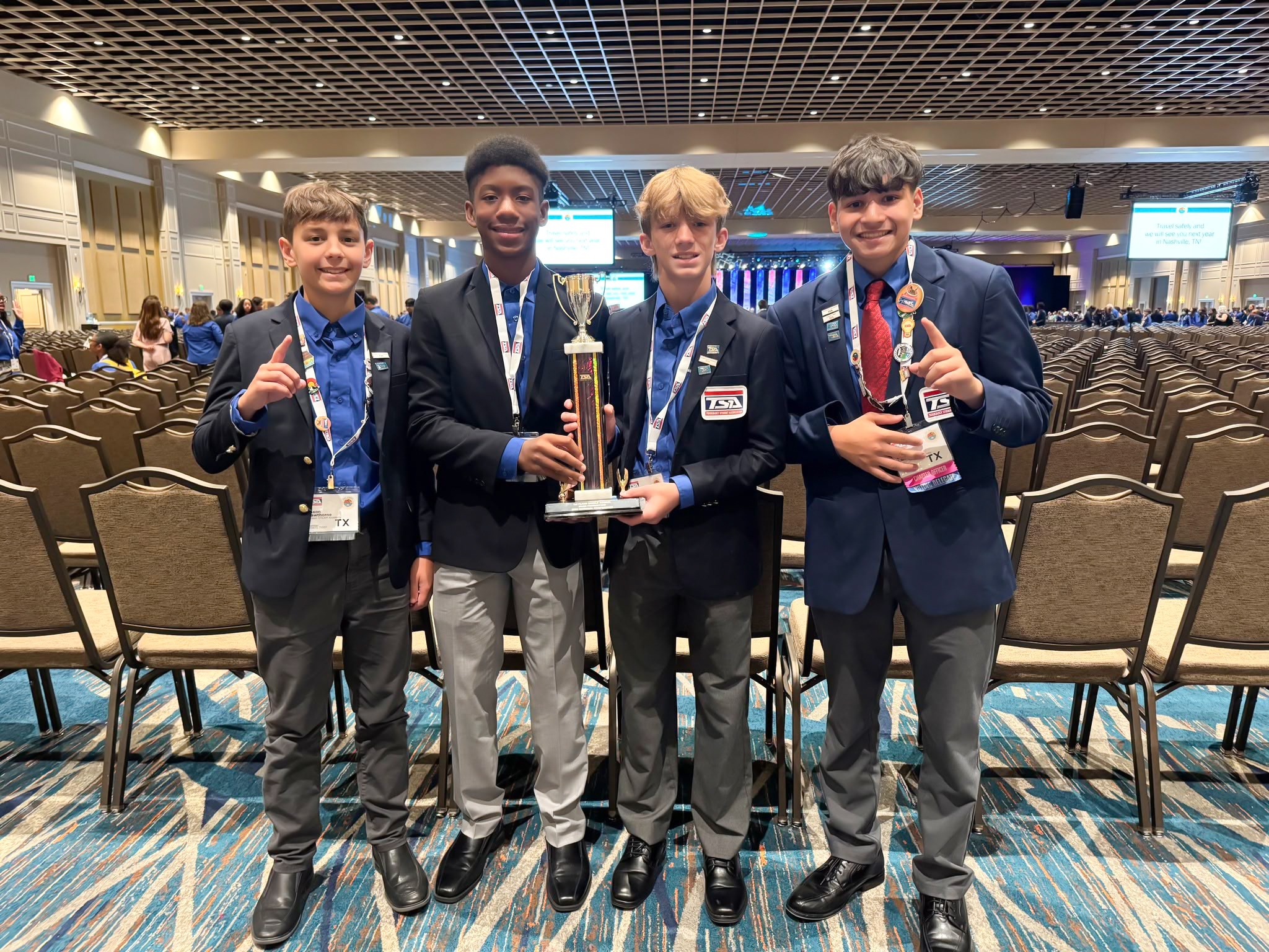 students competing in TSA