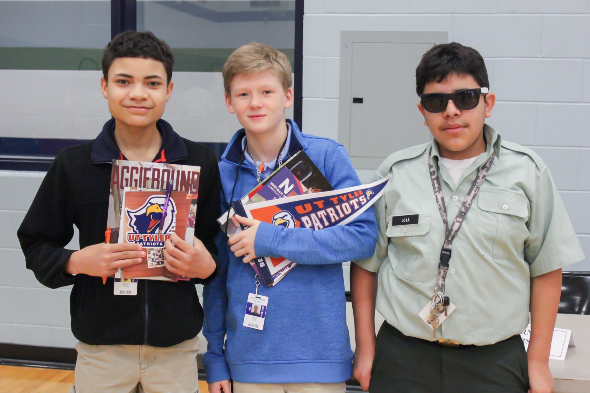 students participating in a college fair 