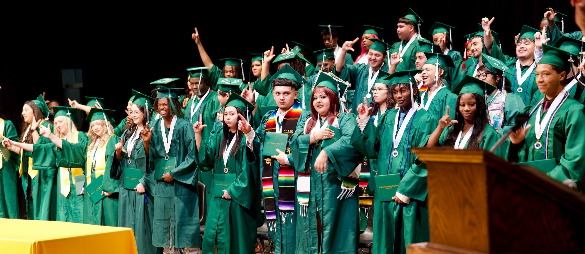 students graduating