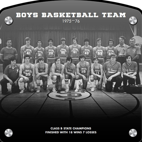  1975-76 Boys Basketball Team (2017) WIAA Class B State Champions Finished With 18 Wins 7 Losses