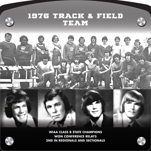 1976 Track & Field Team (2018) WIAA Class B State Champions Won conference relays 2nd in Regionals and Sectionals