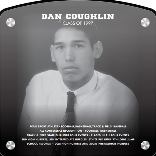  Dan Coughlin (2019) CLASS of 1997 Four Sport Athlete – Football, Basketball, Track & Field, Baseball All Conference recognition – Football, Basketball Track & Field State Qualifier Four Events - placed in all four events 3rd High Hurdles, 5th Intermediate Hurdles, 5th Triple Jump, 7th long Jump School records –100m High Hurdles and 300m Intermediate Hurdles