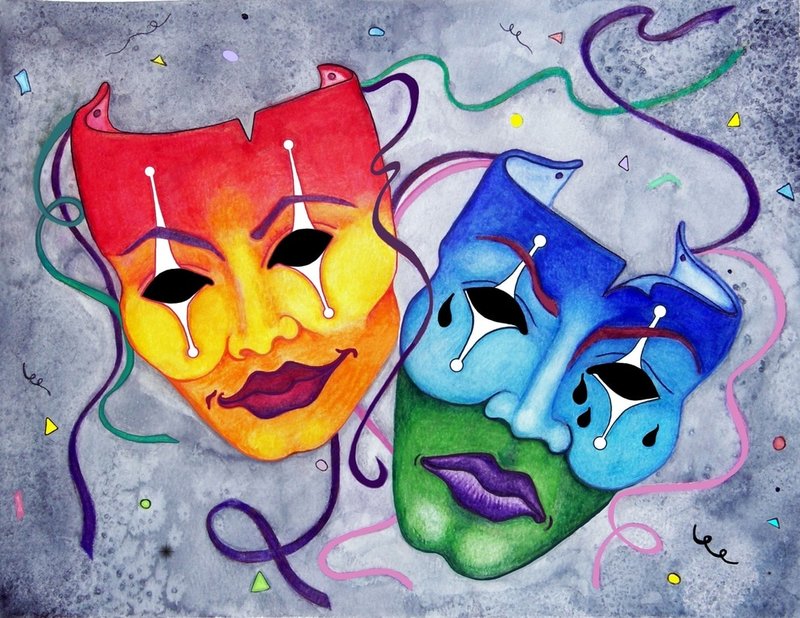 colorful masks graphic
