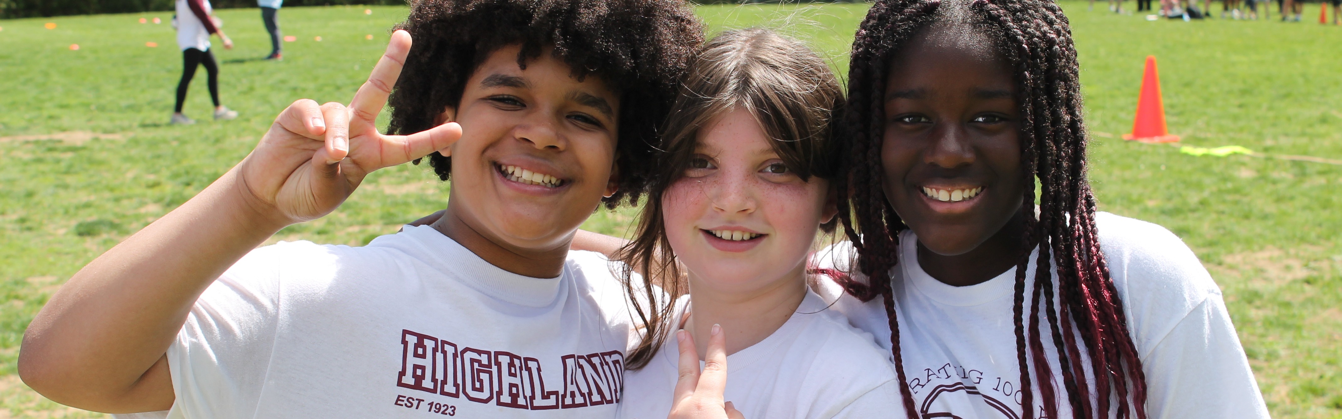 Students celebrating field day