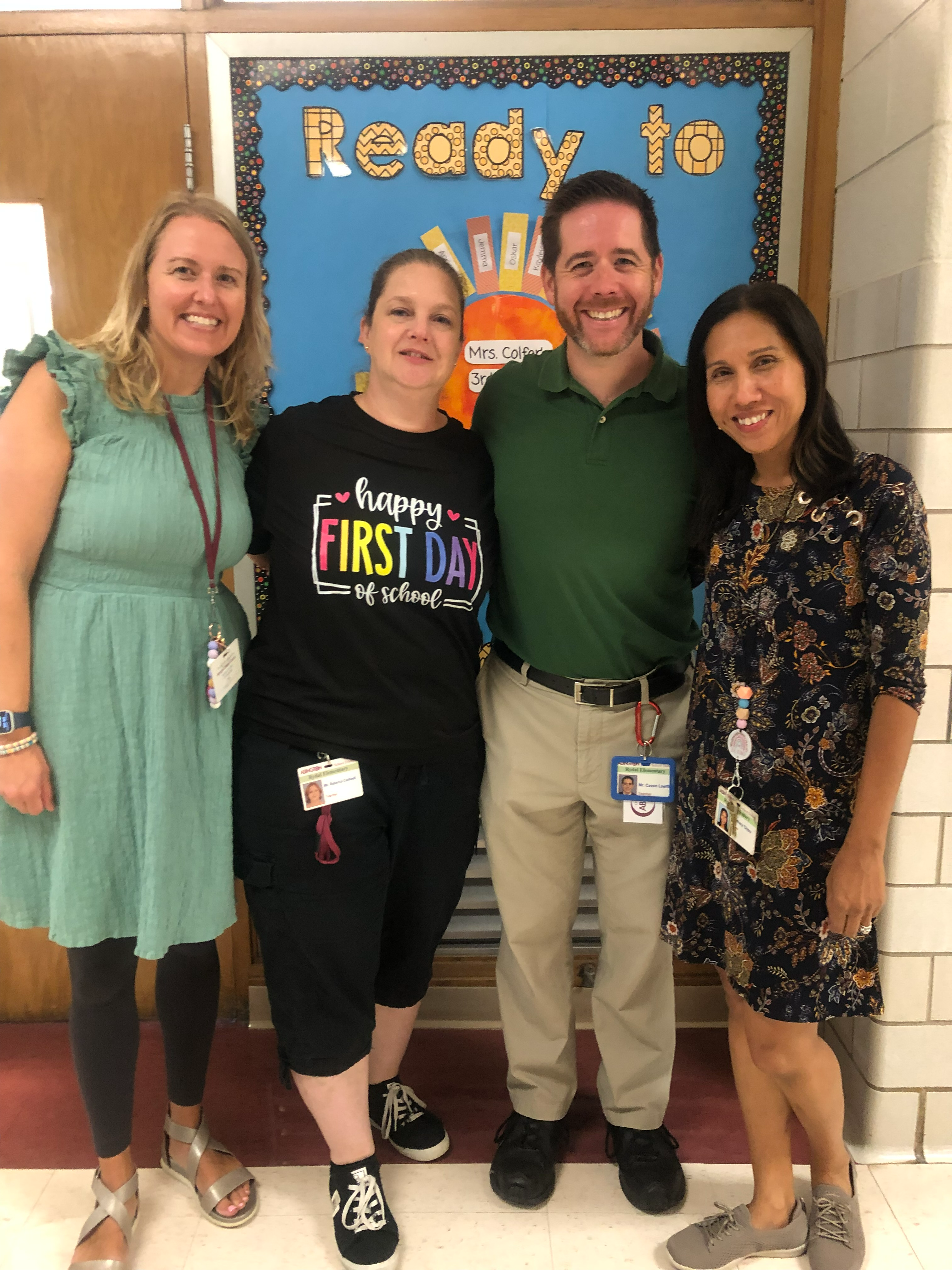 Grade 3 teachers posing for a team photo