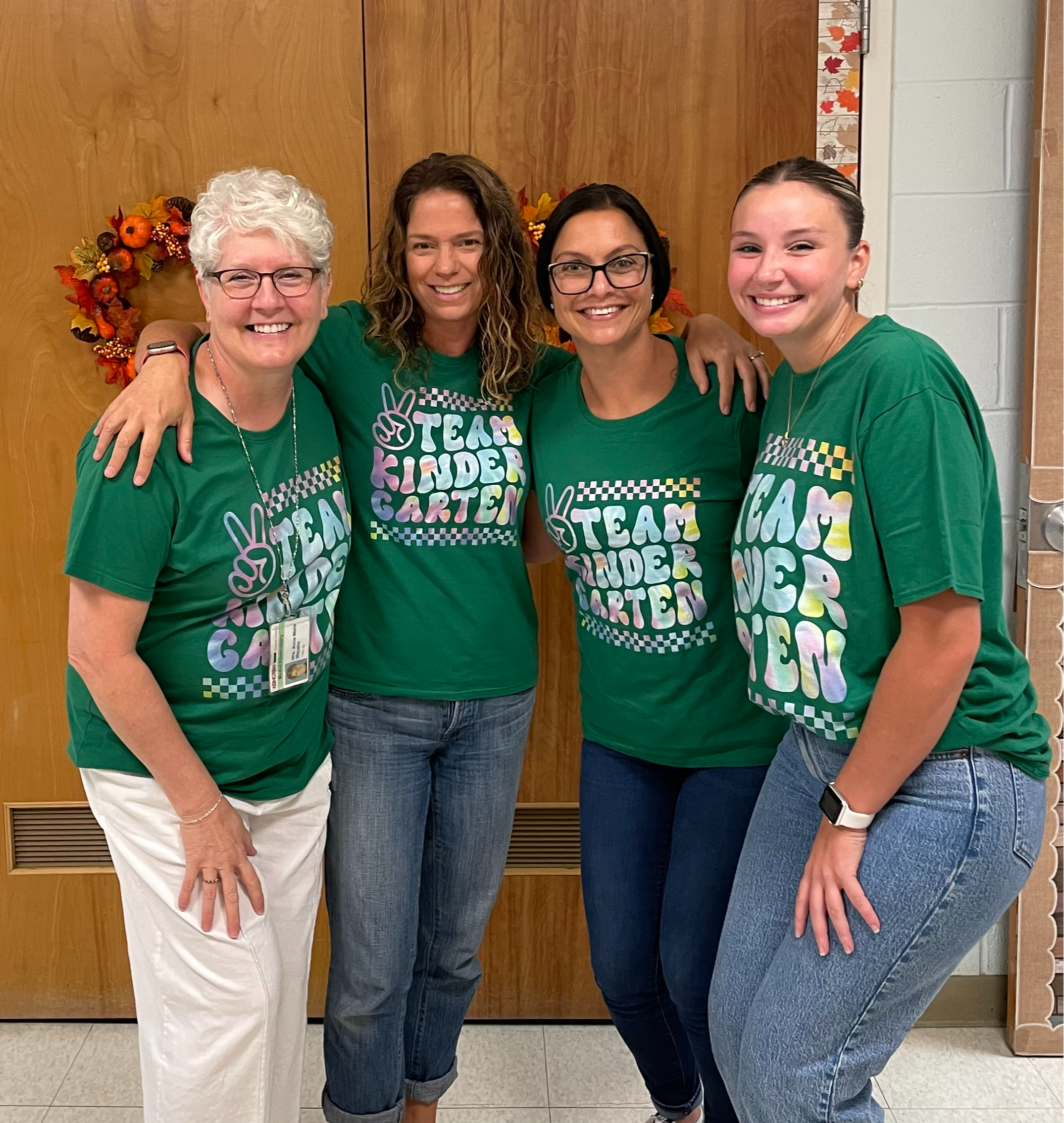 Kindergarten Teachers posing for team picture