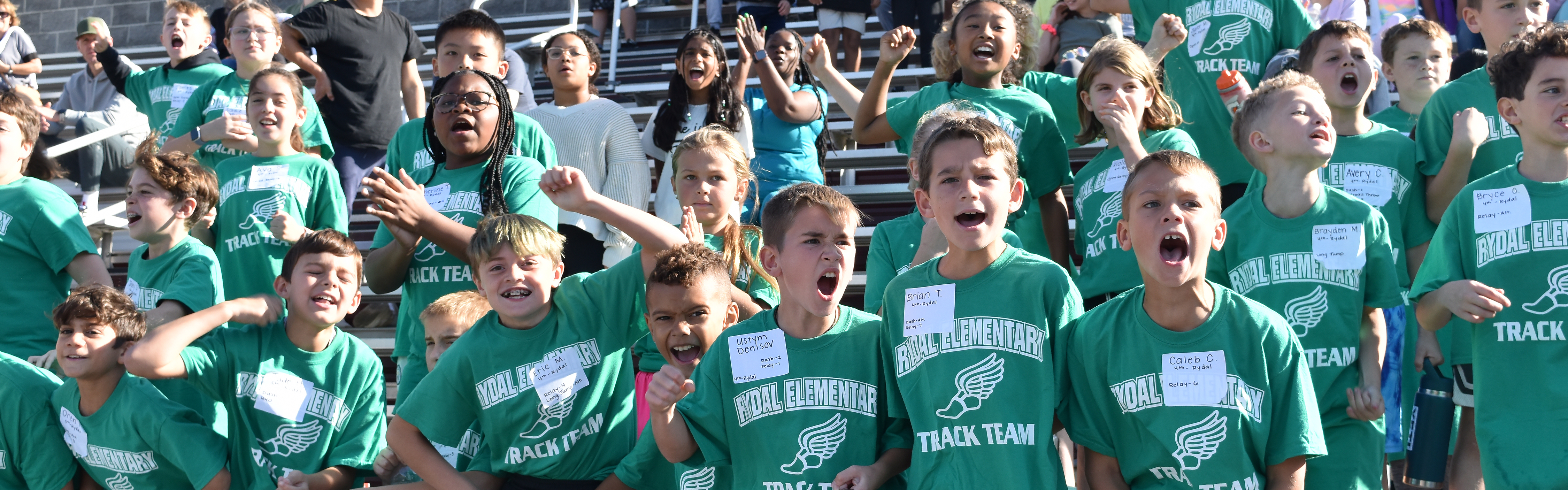Rydal students cheer for their teammates at the Track &amp; Field Meet