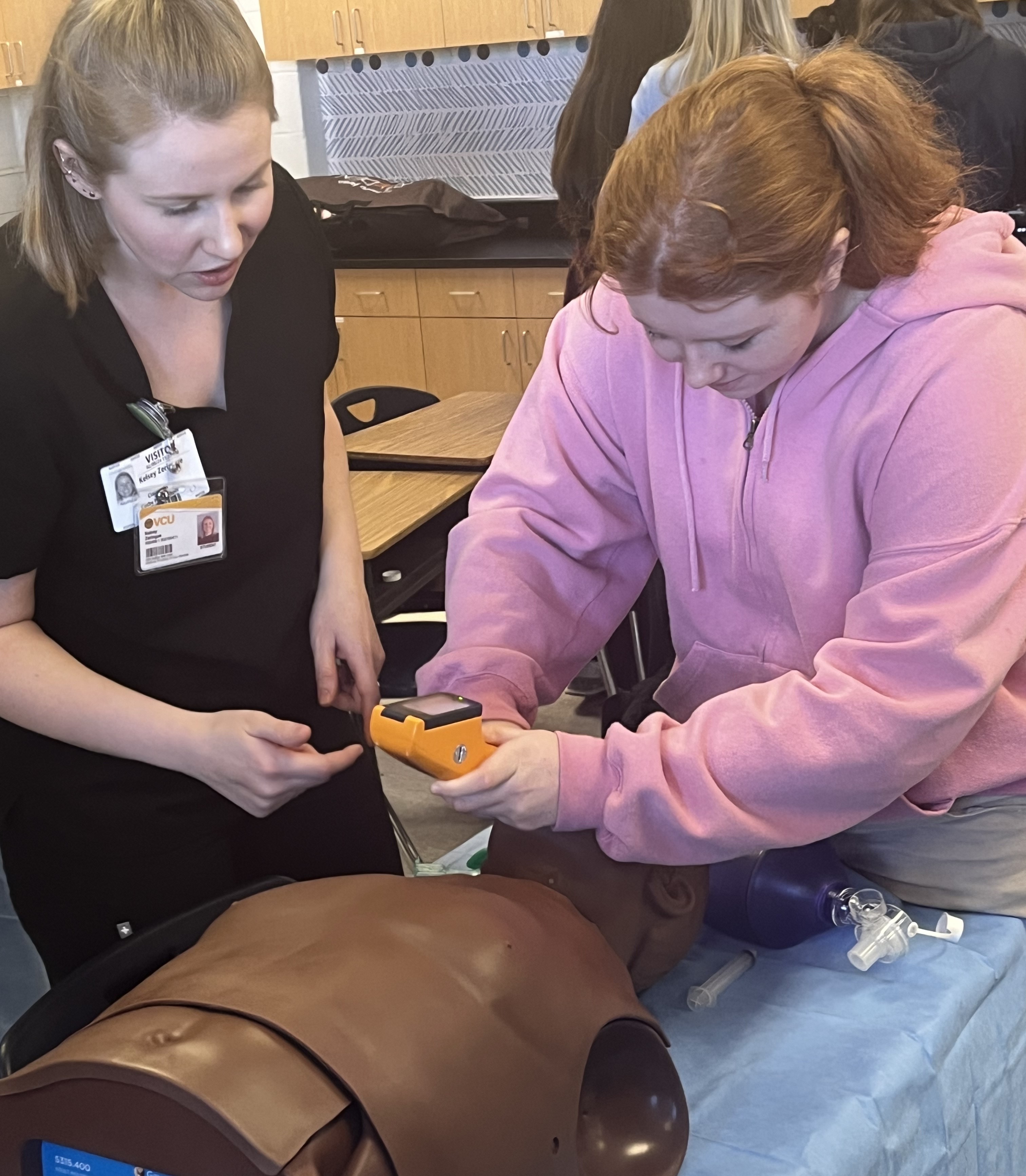 Students working at the specialty center