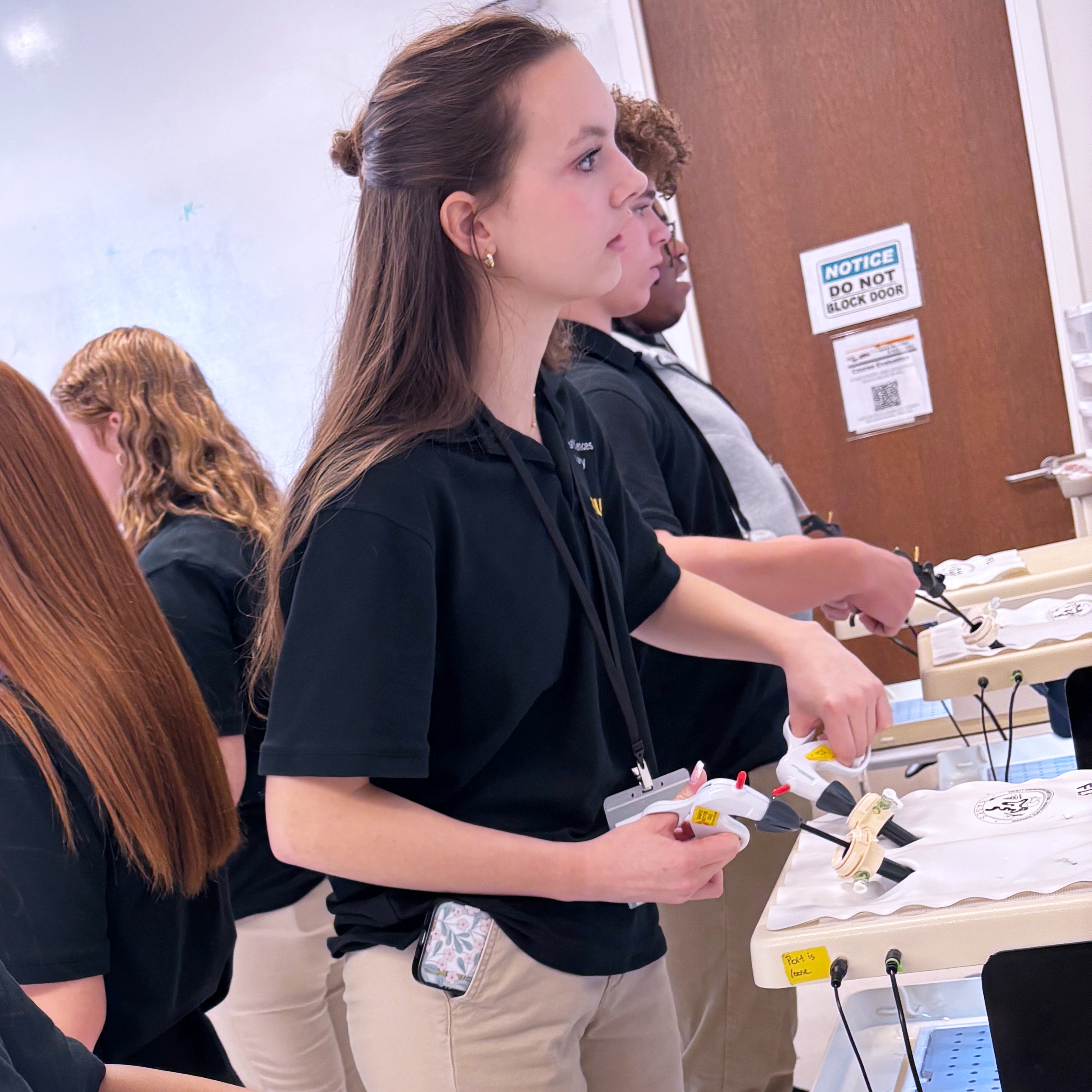 Students working at the specialty center